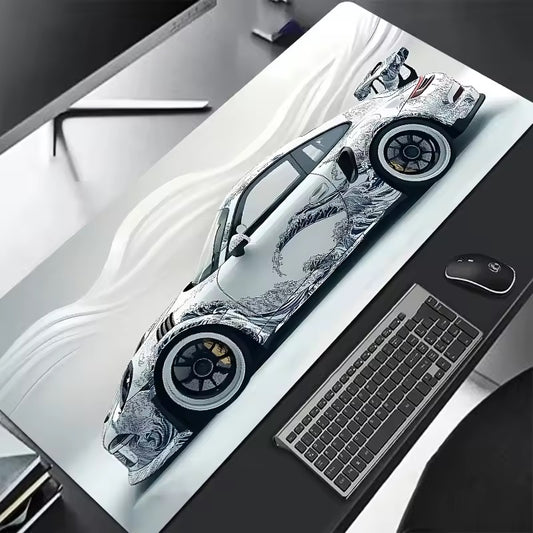 Premium Car Edition XL Desk Mat 40×90×0.2 cm – Ultra-Smooth Gaming Mousepad (Porsche GT Inspired)