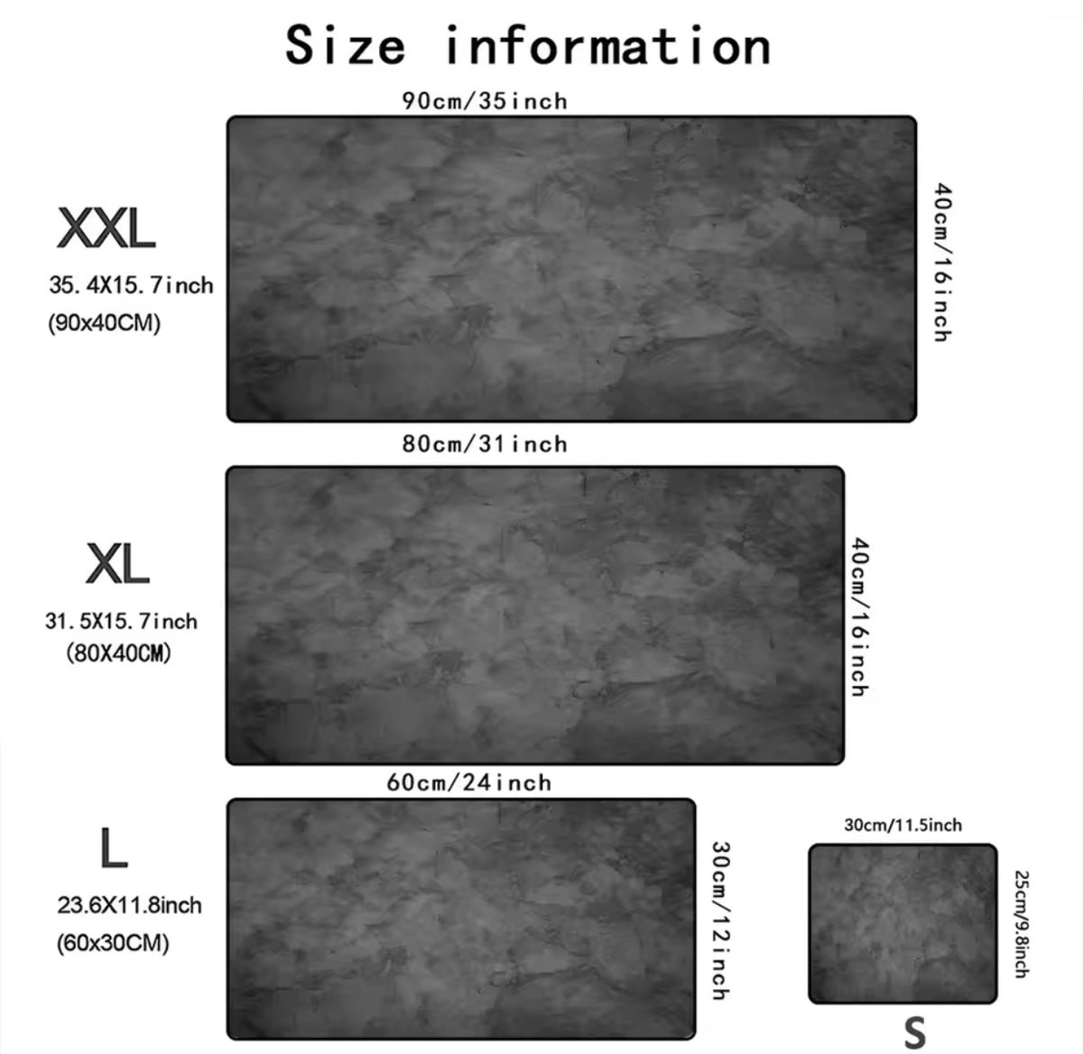 Premium Stone Texture XL Desk Mat – Anti-Slip Gaming & Work Mousepad